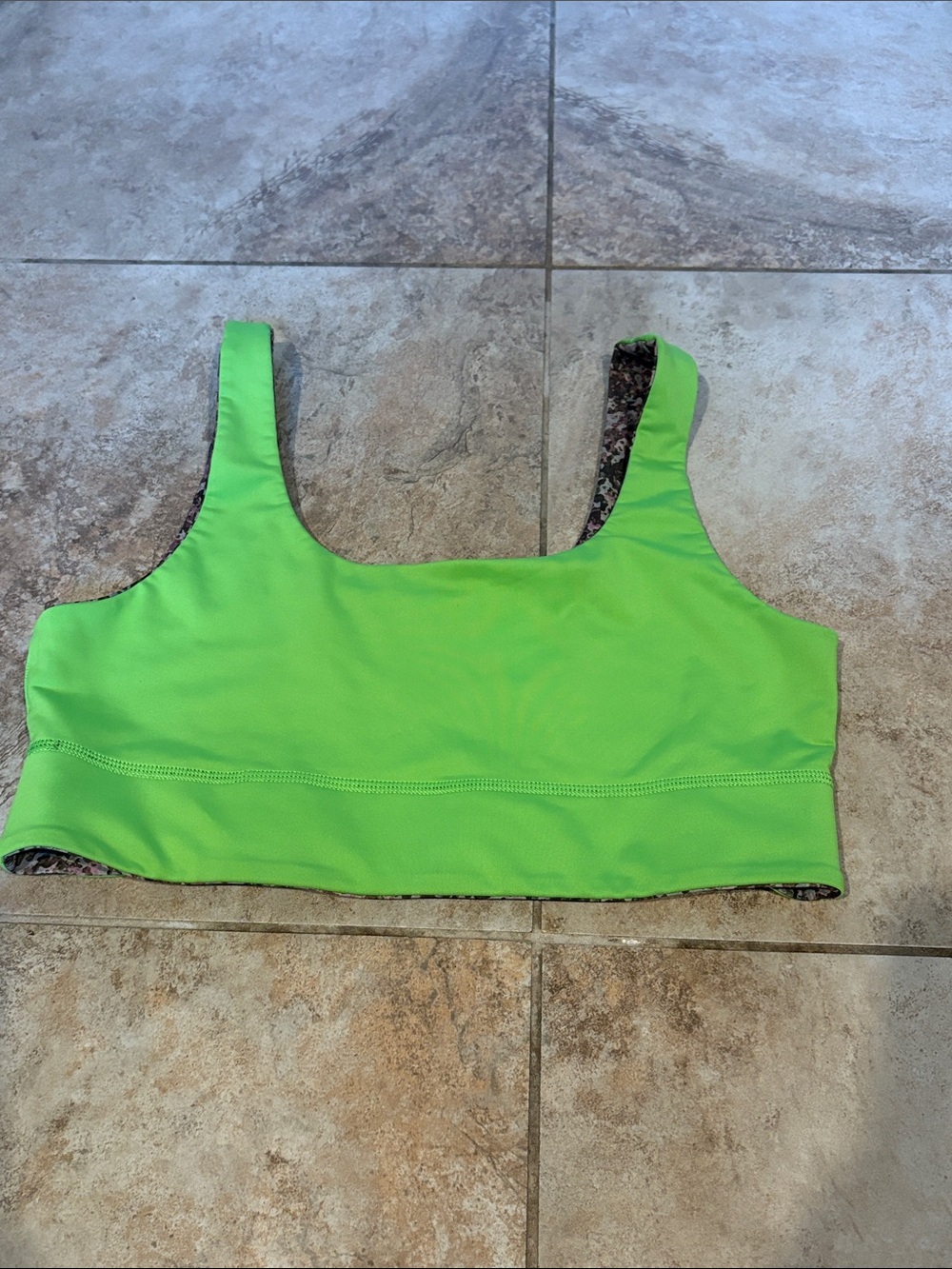 Fabletics Neon Green Reversible Sports Bra